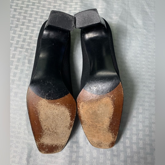 Stuart Weitzman | Square Toe Block Heels - 7 - Picture 6 of 9